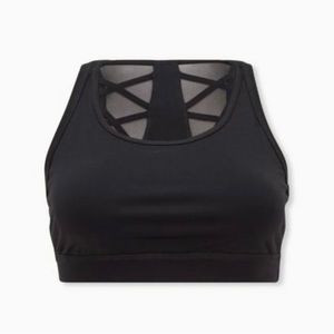 Torrid size 2 two lattice mesh sports bra - black